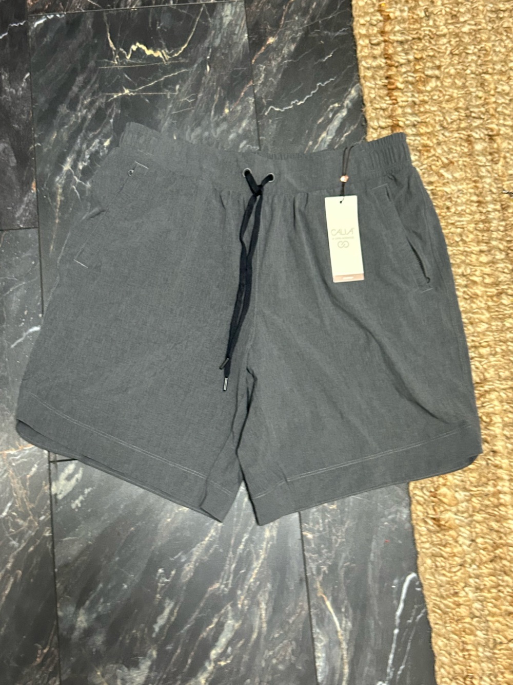 CALIA by Carrie Underwood journey collection dark grey mid rise shorts